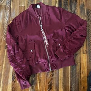 Maroon Bomber Jacket